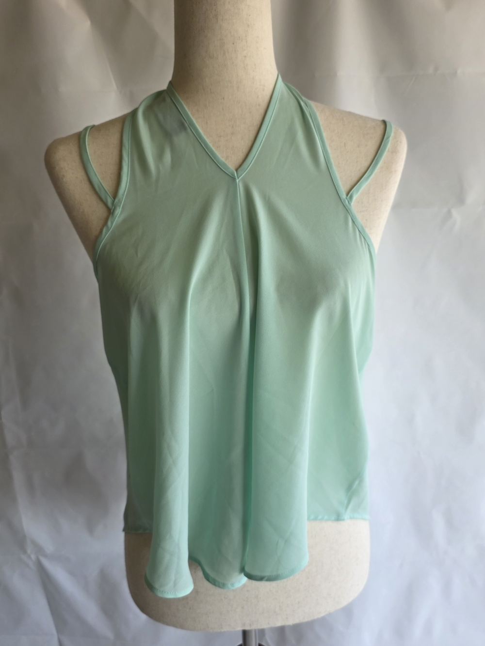 Light Mint Sleeveless V-Neck Women's‎ Top